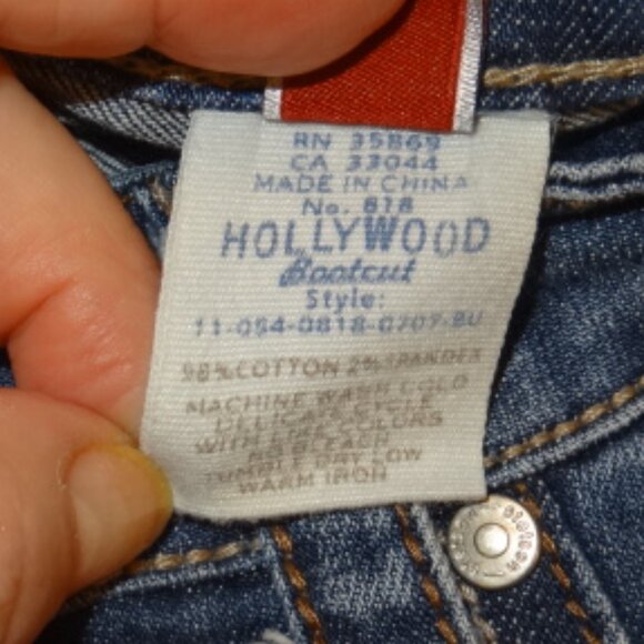 Stetson Women's Hollywood Bootcut Blue Jeans w/Decorative Pockets - Picture 7 of 7